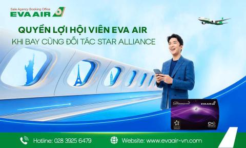 Quyền lợi hội viên EVA Air khi bay cùng đối tác Star Alliance