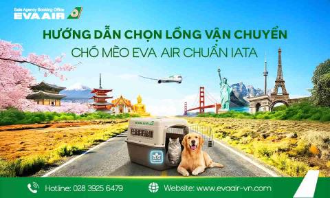 Hướng dẫn chọn lồng vận chuyển chó mèo EVA Air chuẩn IATA