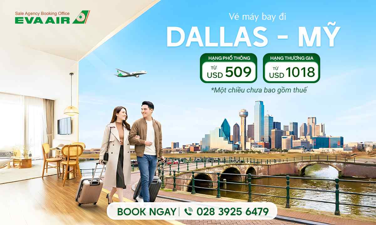 Vé máy bay EVA Air đi Dallas