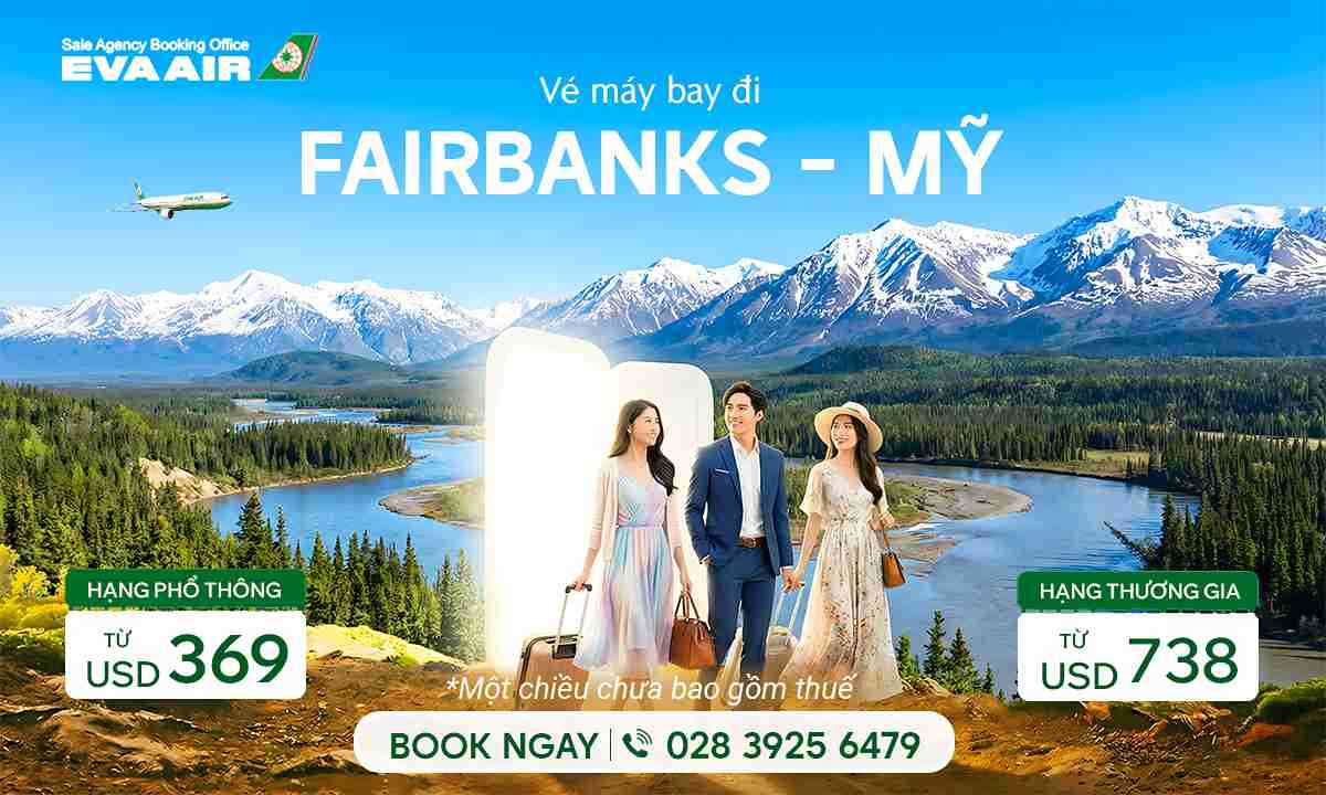vé máy bay EVA Air đi Fairbanks