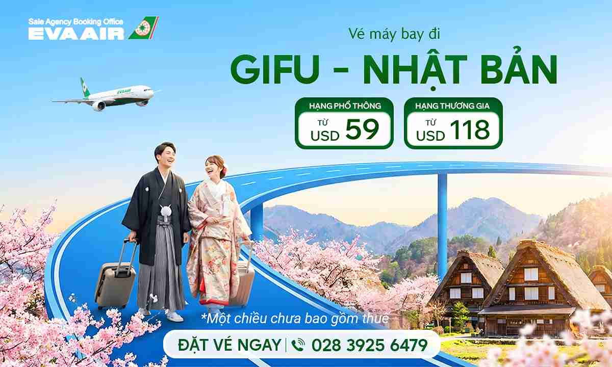 vé máy bay đi Gifu giá siêu rẻ hấp dẫn