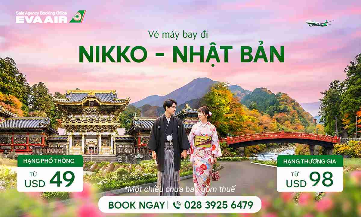 vé máy bay đi Nikko giá rẻ