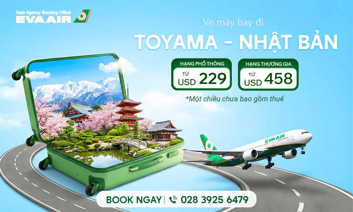 Vé máy bay đi Toyama