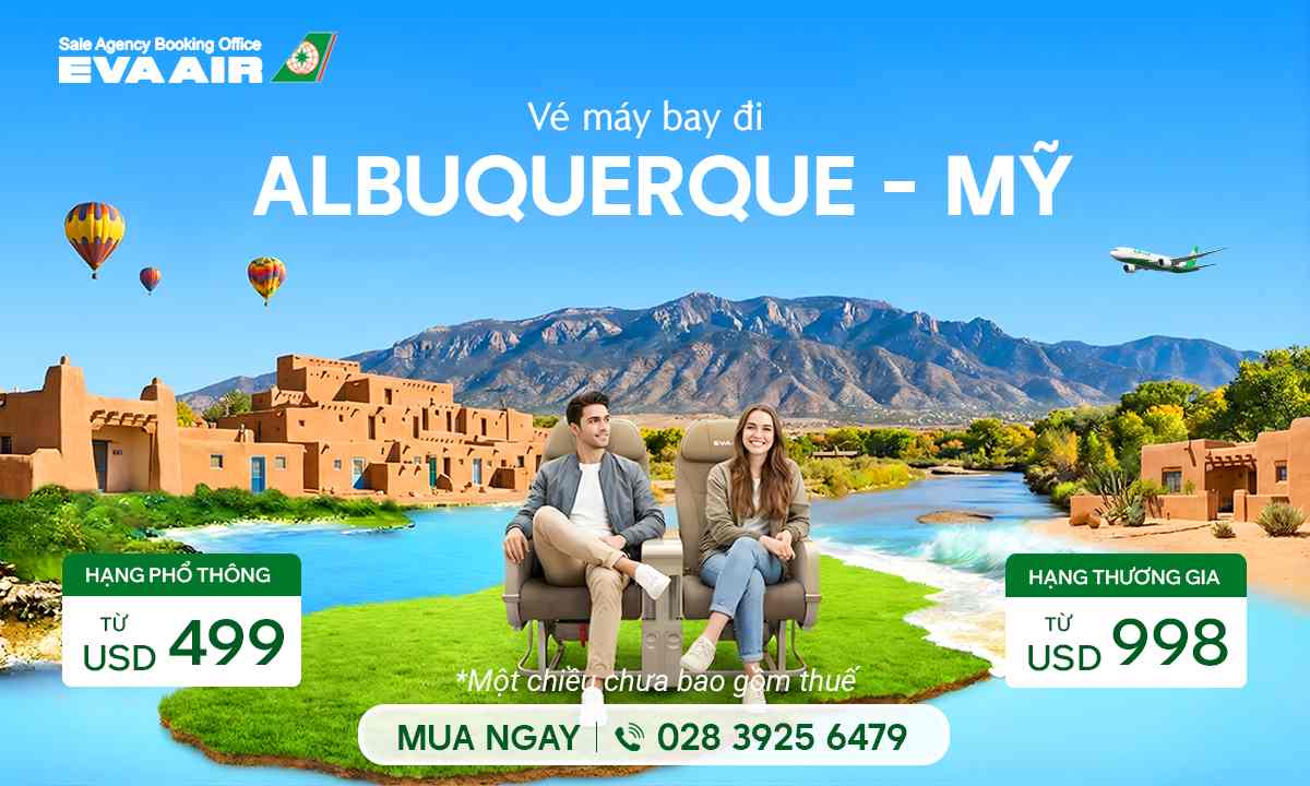 vé máy bay đi EVA Air đi Albuquerque