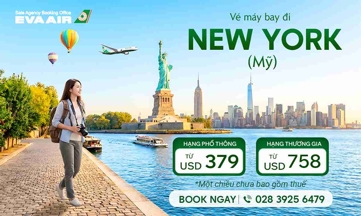 Vé máy bay giá rẻ đi New York