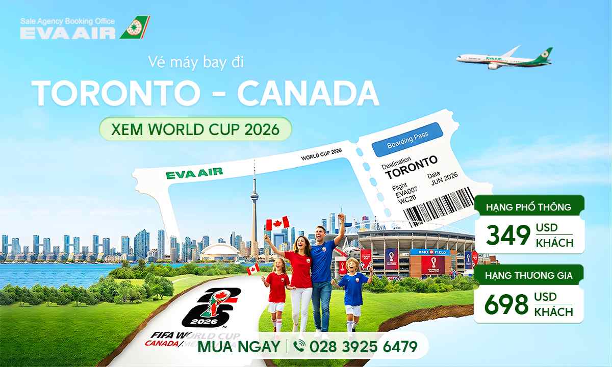 Vé máy bay đi Toronto xem World Cup 2026