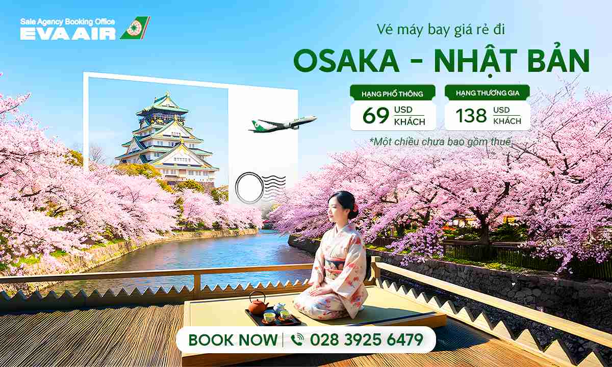 Vé máy bay giá rẻ đi Osaka