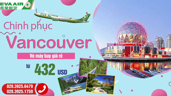 Vé máy bay EVA Air đi Vancouver