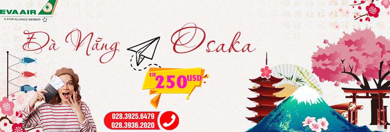 vé máy bay Đà Nẵng đi Osaka