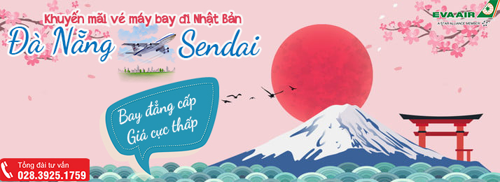 vé máy bay Đà Nẵng đi Sendai