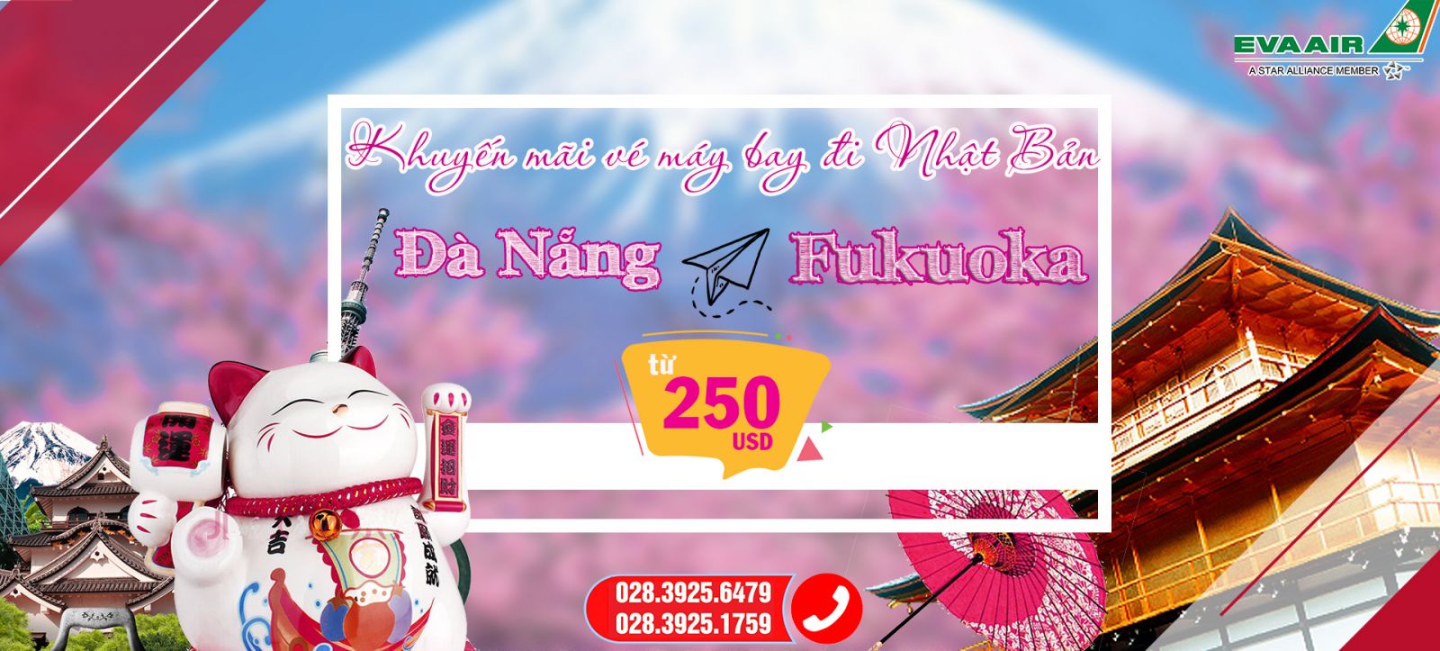 vé máy bay Đà Nẵng đến Fukuoka