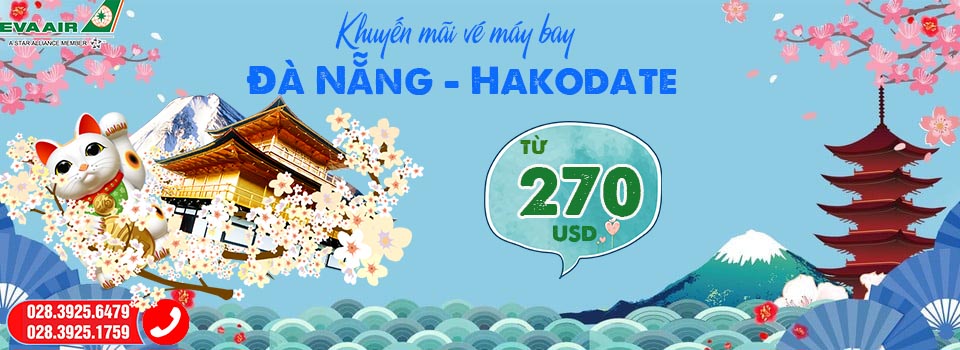 vé máy bay từ Đà Nẵng đi Hakodate