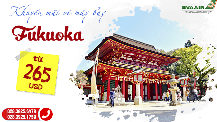 khuyến mãi vé máy bay Hà Nội đi Fukuoka