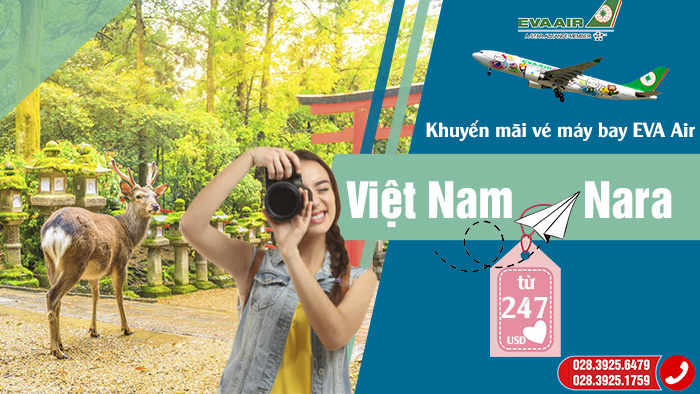 Vé máy bay EVA Air đi Nara
