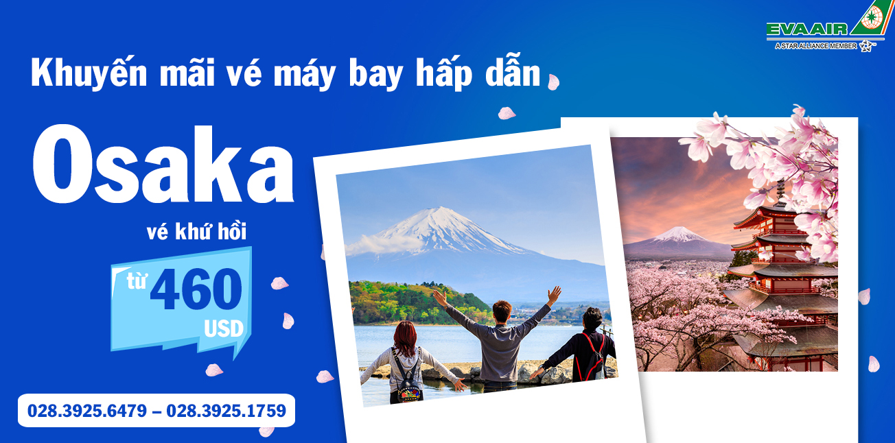Vé máy bay đi Osaka khứ hồi