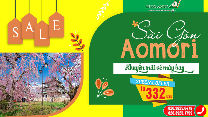 Vé máy bay Sài Gòn đi Aomori giá khuyến mãi
