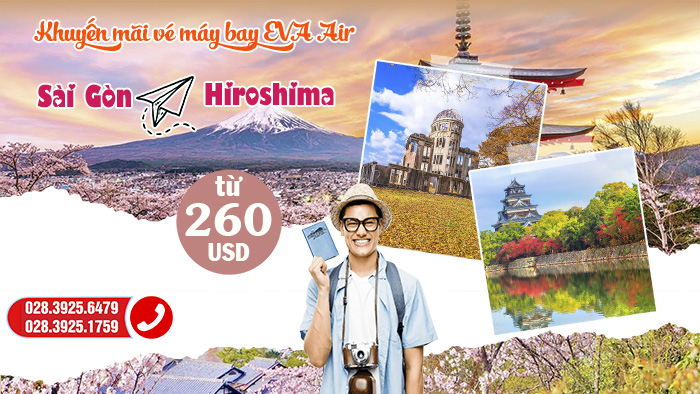 vé máy bay Sài Gòn đi Hiroshima