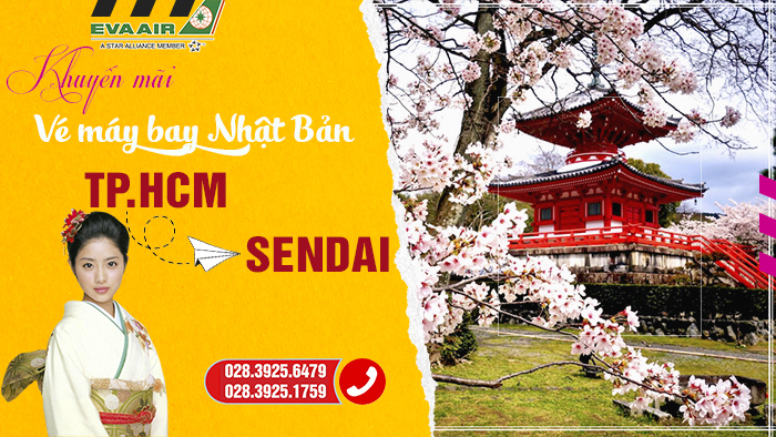 khuyến mãi vé máy bay TP.HCM đi Sendai