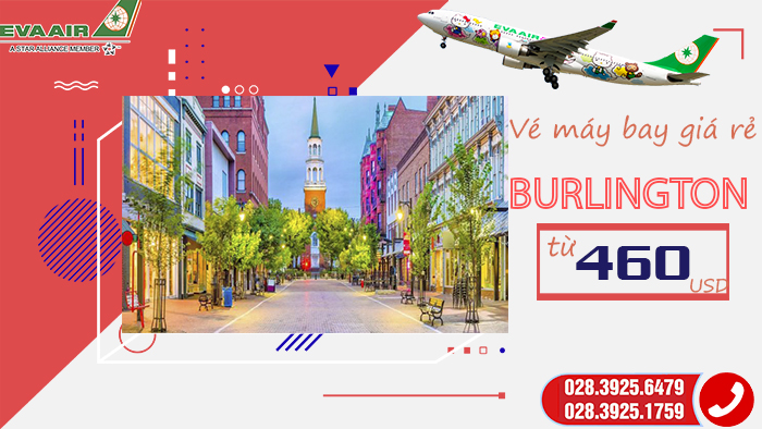 Vé máy bay đi Burlington EVA Air