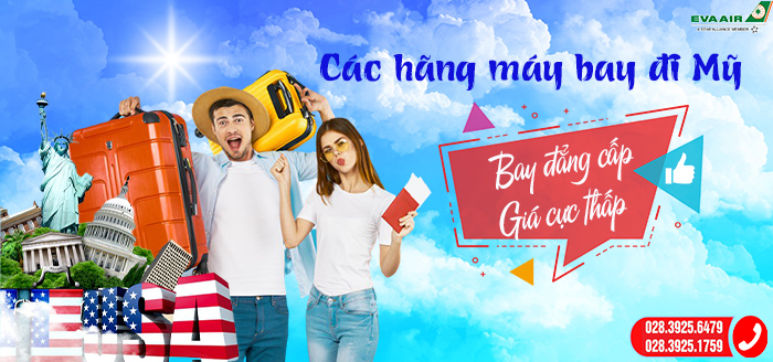 các hãng máy bay đi Mỹ 