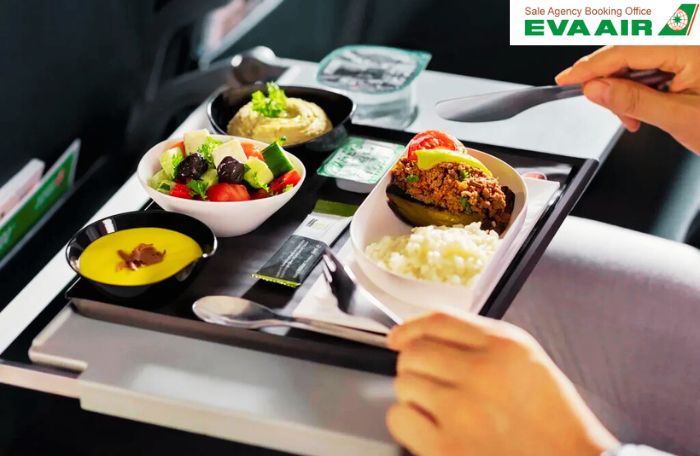 Các suất ăn đặc biệt Eva Air rất phong phú