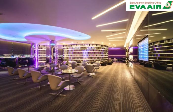 Phòng chờ Eva Air tại Đào Viên (TPE)