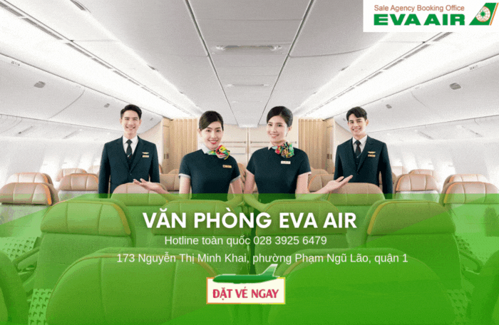 Đặt vé nhanh chóng tại Văn phòng Eva Air