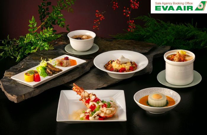 Thực đơn Eva Air hạng Royal Laurel 