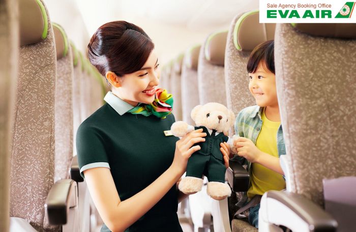 Chính sách cho trẻ em bay hãng Eva Air