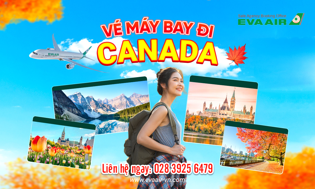 Vé máy bay đi Canada Eva Air