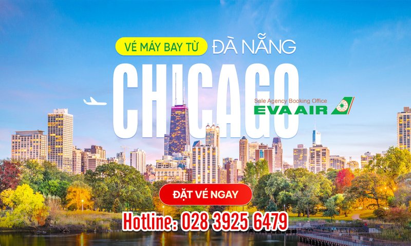 Vé máy bay từ Đà Nẵng đi Chicago ưu đãi