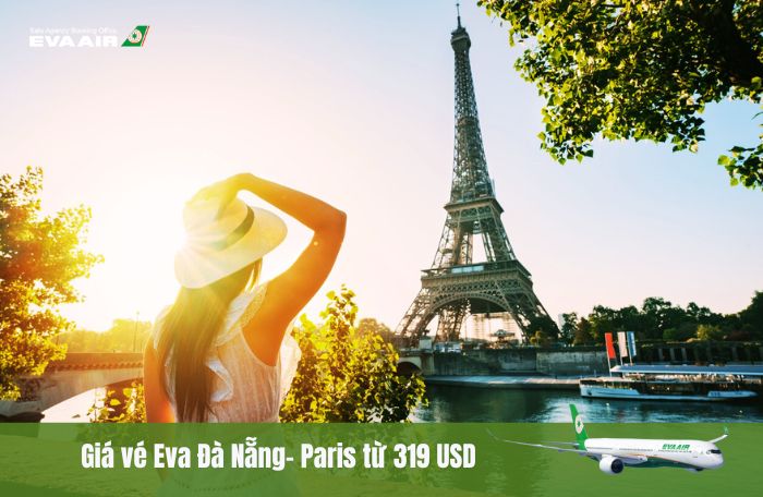 Giá vé EVA Air Đà Nẵng đi Paris