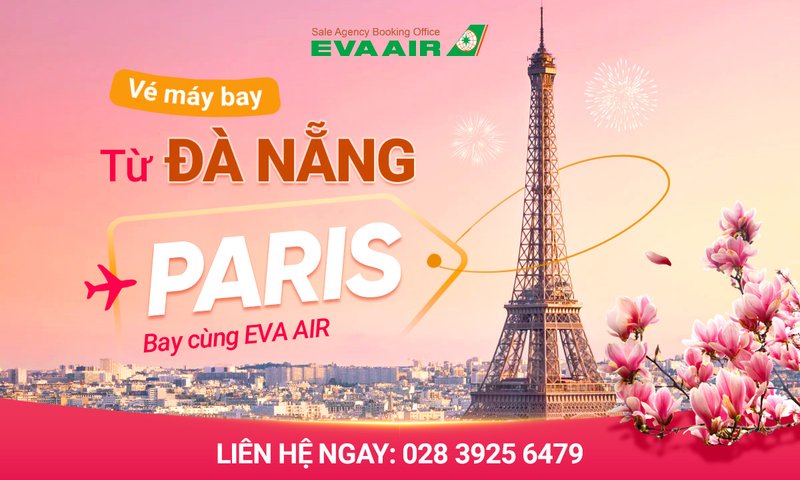 Vé máy bay từ Đà Nẵng đi Paris