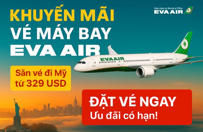 Khuyến mãi EVA Air tuyến Mỹ