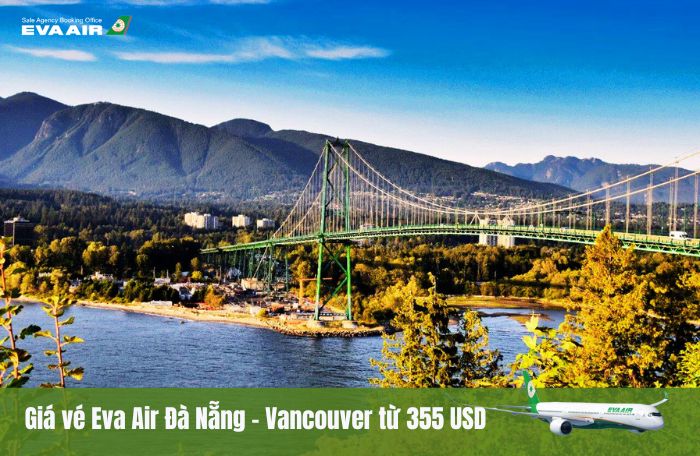 Giá vé Đà Nẵng đến Vancouver EVA Air