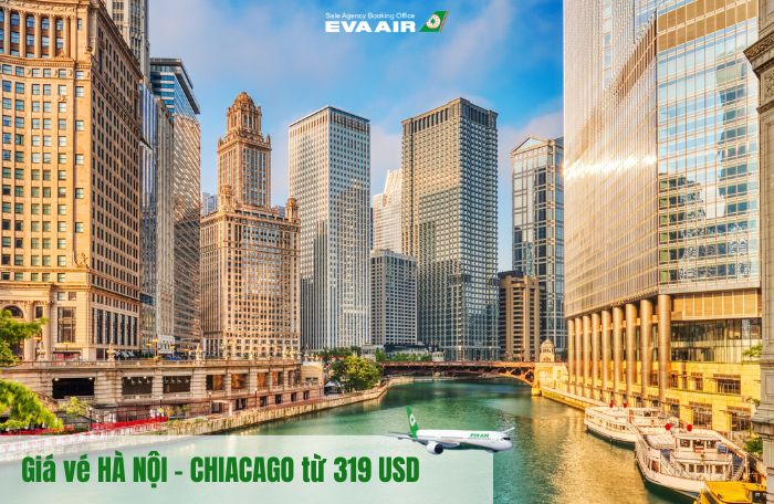 Giá vé Hà Nội Chicago EVA Air