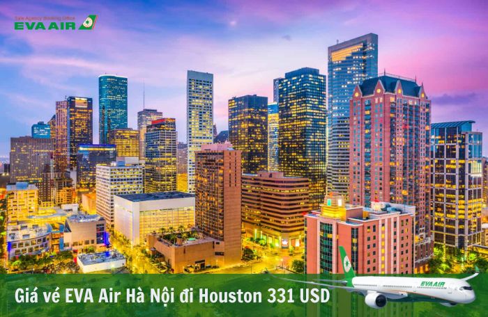 Giá vé EVA Air Hà Nội đi Houston