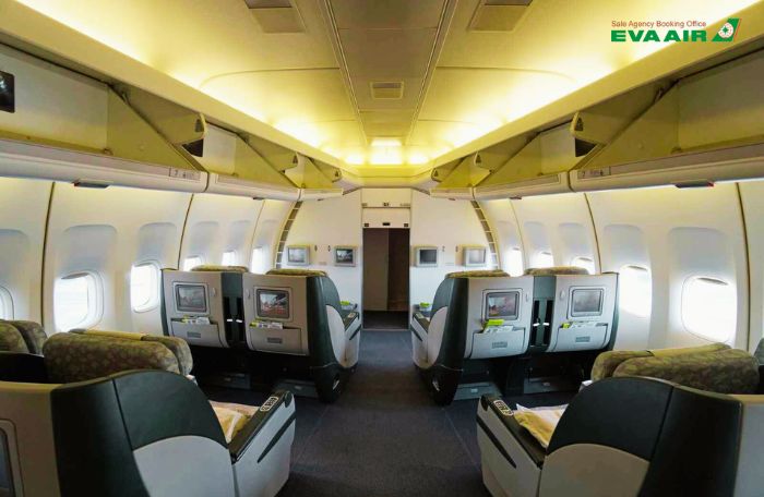 Tiện nghi hạng ghế EVA Air