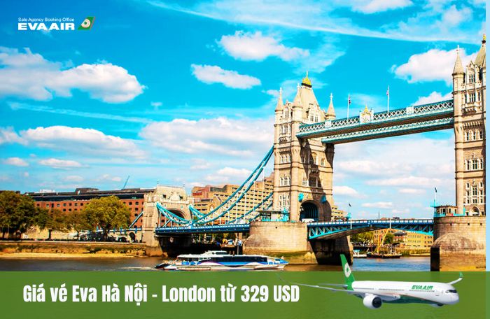 Giá vé Hà Nội đến London EVA Air