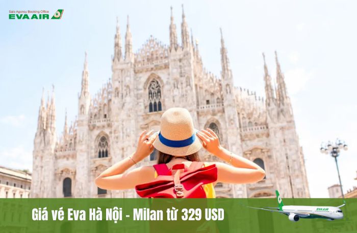 Giá vé Hà Nội đến Milan EVA Air