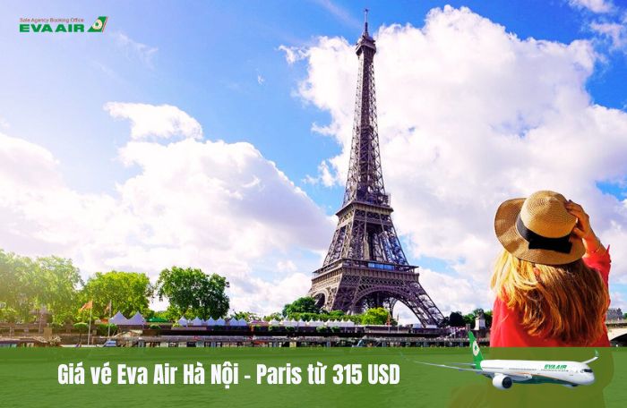 Giá vé Hà Nội đi Paris EVA Air