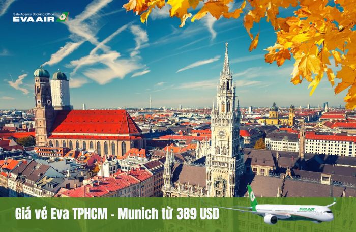 Giá vé EVA Air TPHCM tới Munich