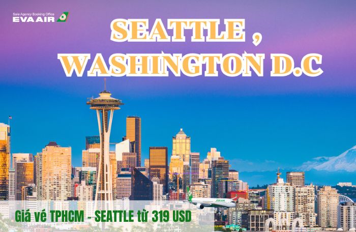 Giá vé EVA Air TPHCM đi Seattle