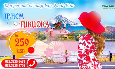 Săn vé máy bay TP.HCM đến Fukuoka giá khuyến mãi