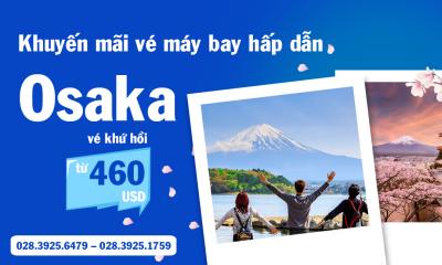 Vé máy bay đi Osaka khứ hồi – khuyến mãi ưu đãi hấp dẫn