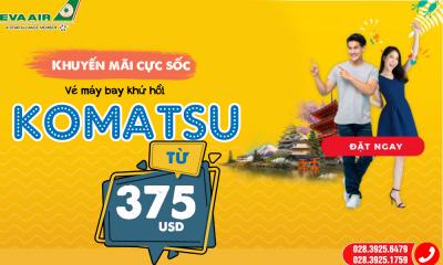 Vé máy bay khứ hồi đi Komatsu – Khuyến mãi cực sốc