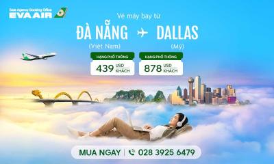 Vé máy bay từ Đà Nẵng đi Dallas giá rẻ - EVA Air