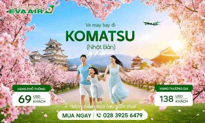 Vé máy bay giá rẻ đi Komatsu