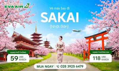 Săn vé máy bay đi Sakai giá rẻ nhất - EVA Air