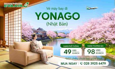 Vé máy bay đi Yonago giá rẻ nhất chỉ từ 49 USD | Hãng EVA Air